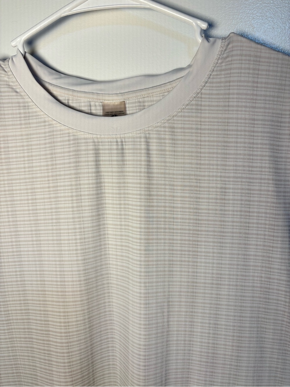 Mono B Cream Plaid Short Sleeve Crewneck Top - Picture 2 of 7